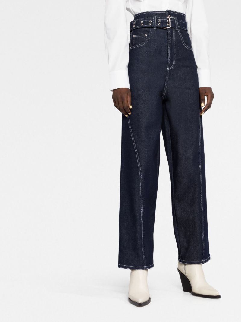 Blue Wide-leg Jeans