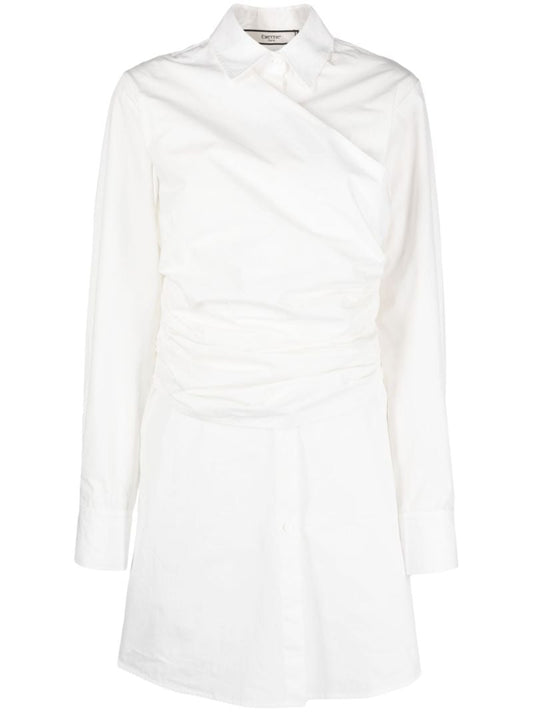 White Wrap Cotton Dress