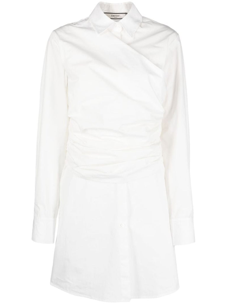 White Wrap Cotton Dress