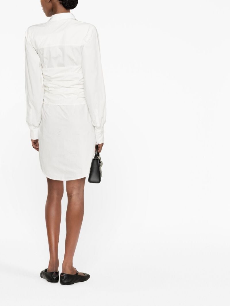 White Wrap Cotton Dress
