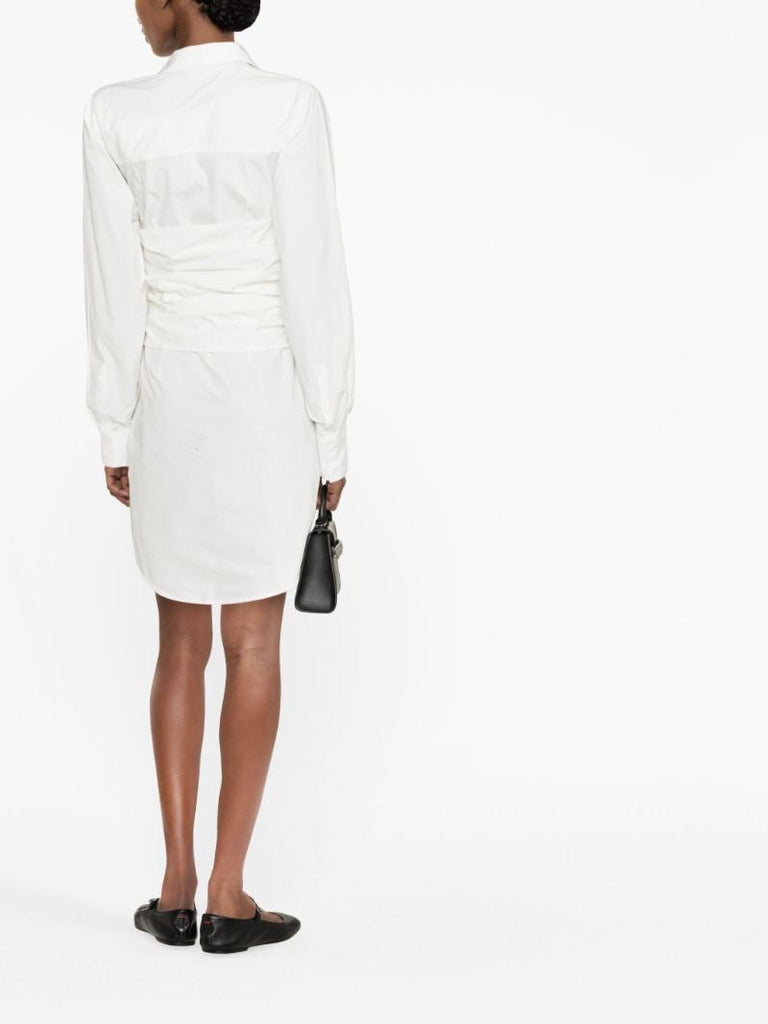 White Wrap Cotton Dress