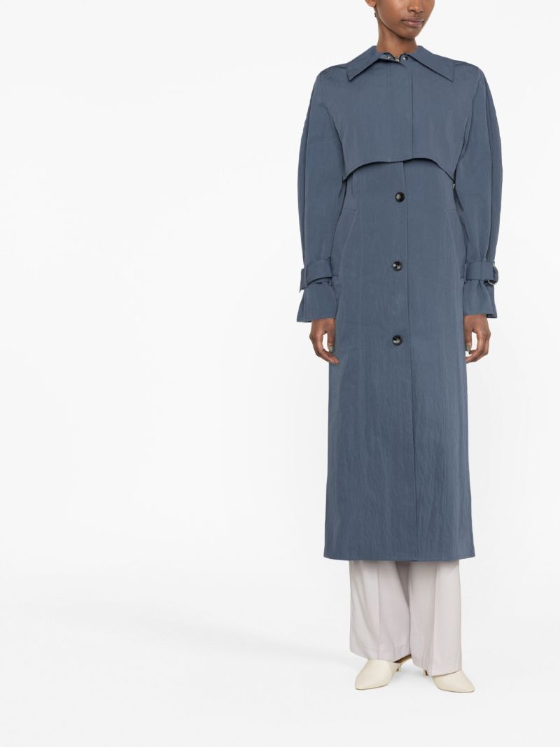 Blue Washed Trench Coat