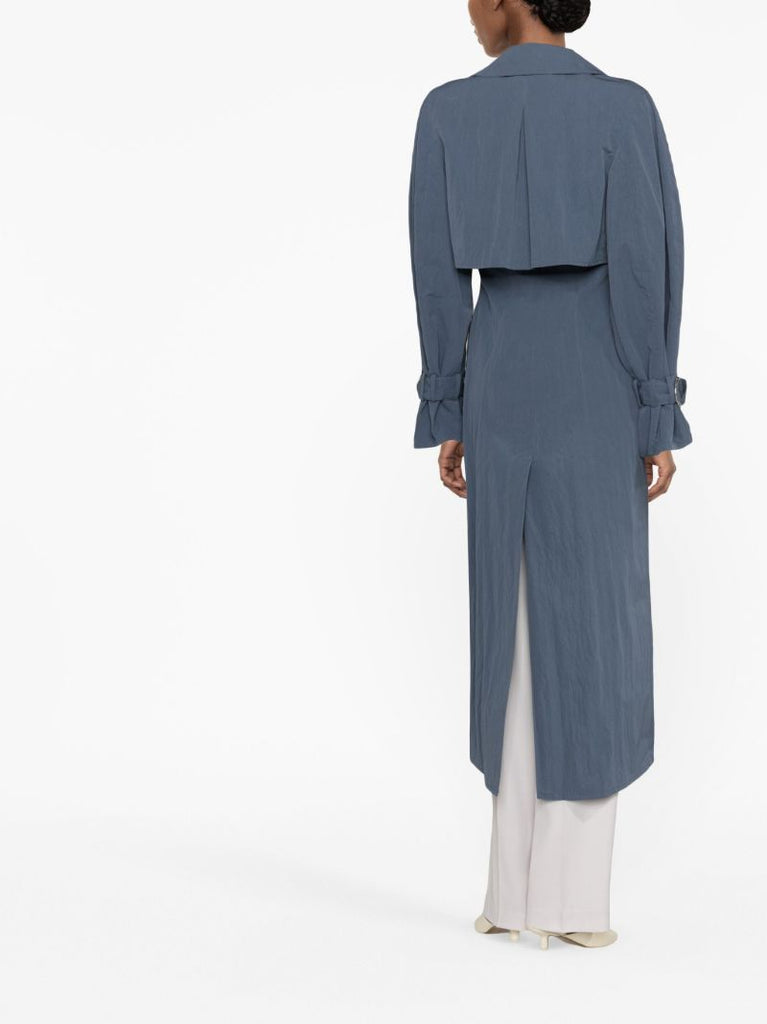 Blue Washed Trench Coat