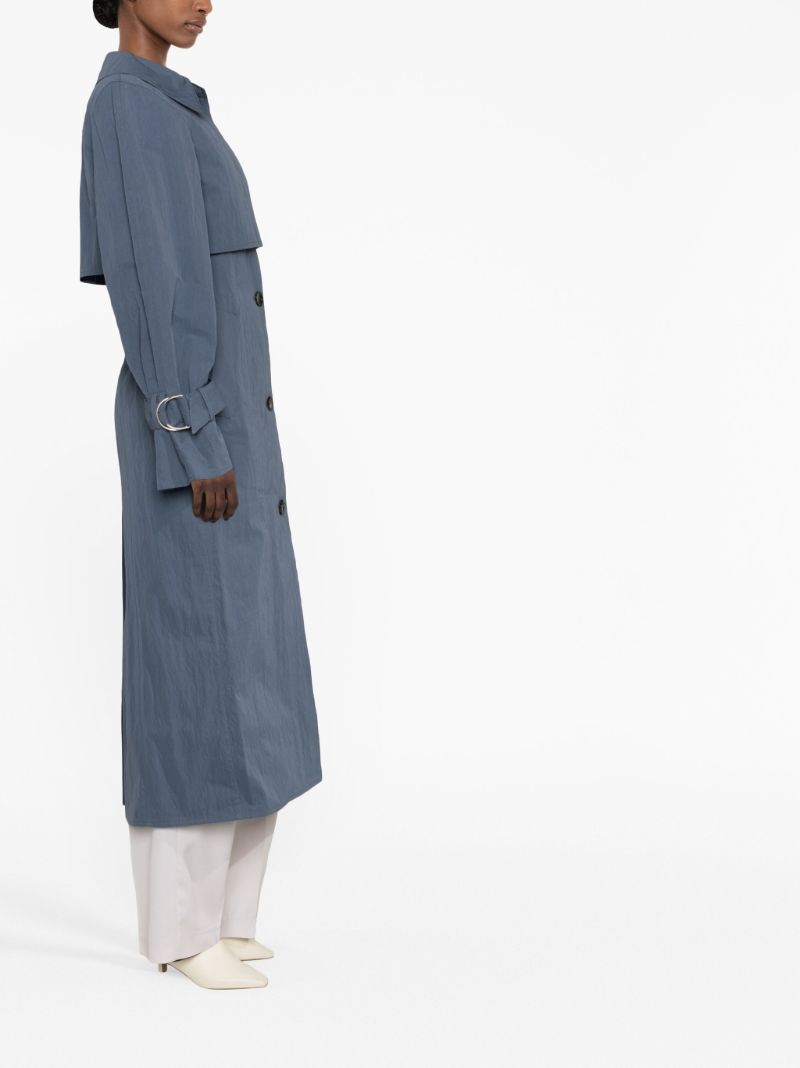 Blue Washed Trench Coat