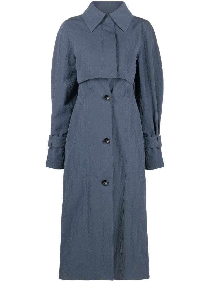 Blue Washed Trench Coat