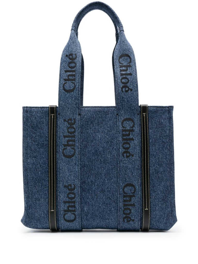 Blue Woody Small Denim Tote Bag