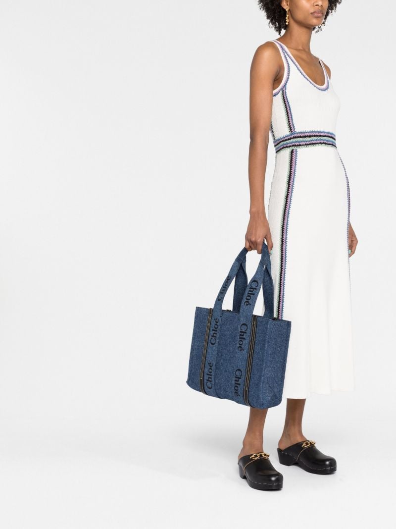 Blue Woody Small Denim Tote Bag