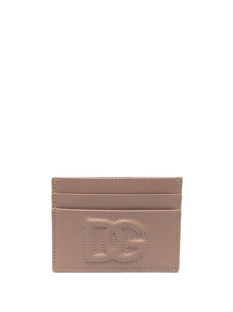 Neutral Logo Leather Card Holder