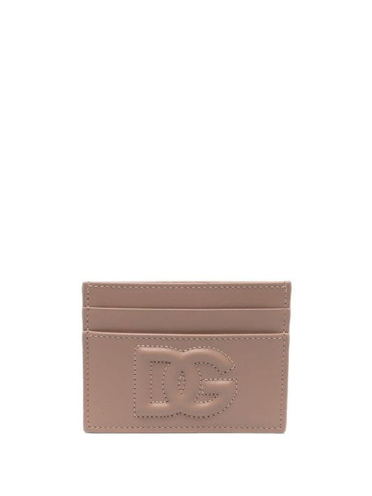 Neutral Logo Leather Card Holder