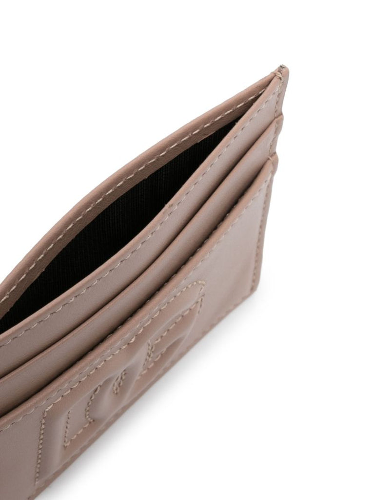 Neutral Logo Leather Card Holder