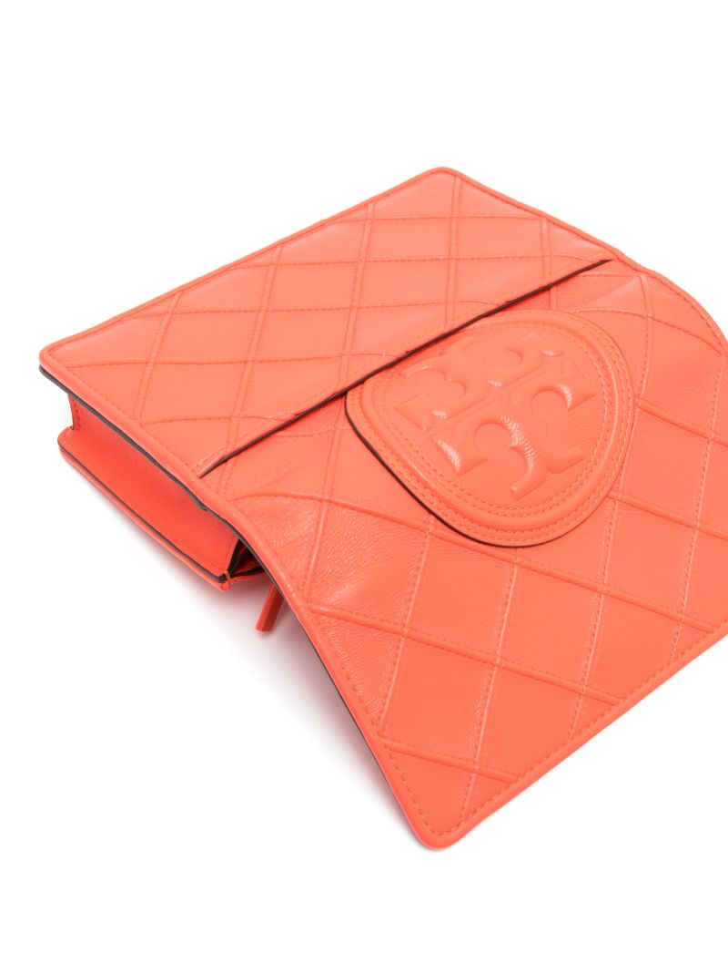 Orange Fleming Leather Shoulder Bag