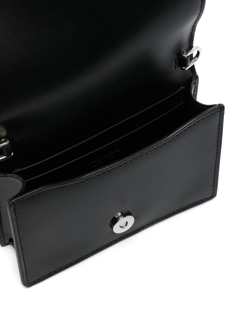 Black Triangle Logo Leather Wallet