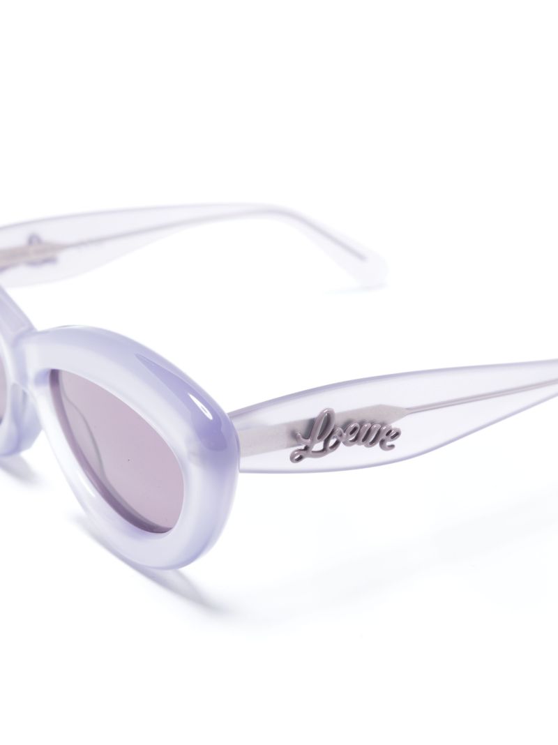 Purple Oval Frame Sunglasses