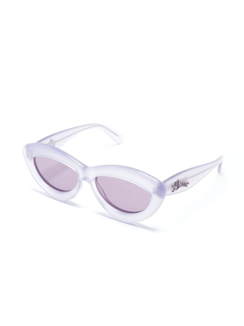 Purple Oval Frame Sunglasses