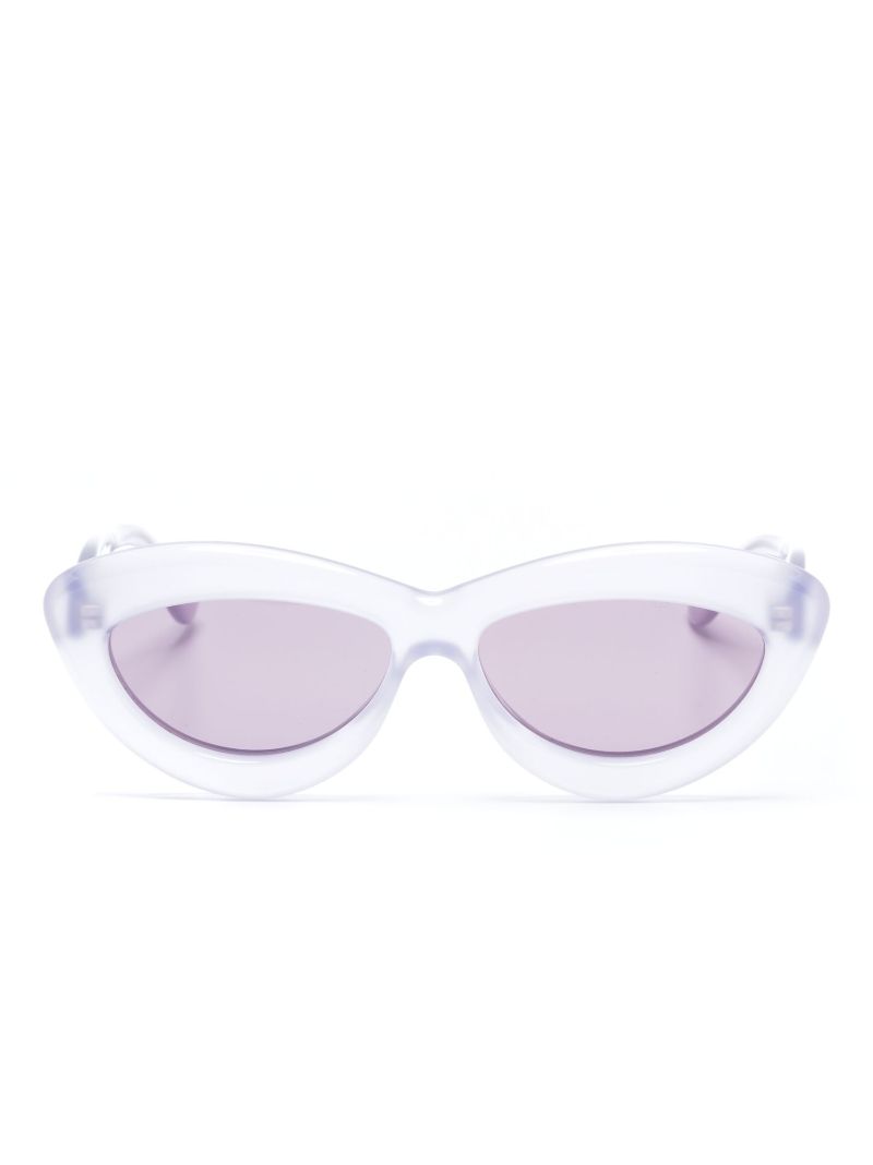 Purple Oval Frame Sunglasses