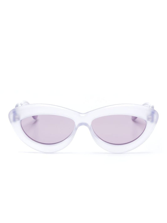 Purple Oval Frame Sunglasses