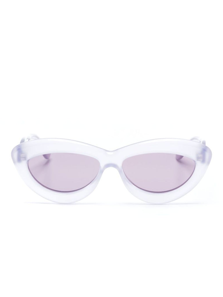 Purple Oval Frame Sunglasses