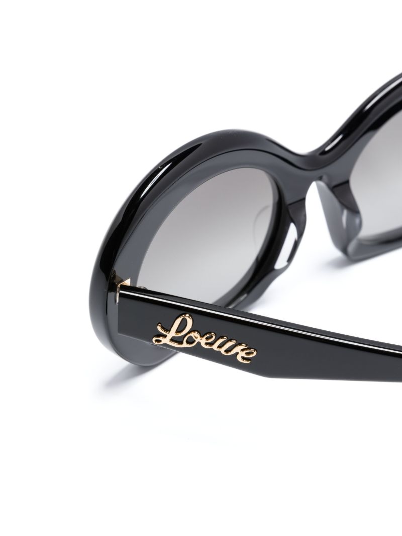 Black Half Moon Oval Sunglasses