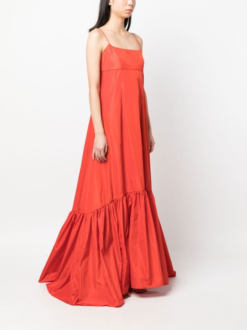 Red Florence Taffeta Tiered Gown