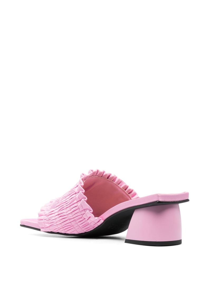 Pink 65 Smocked Leather Mules