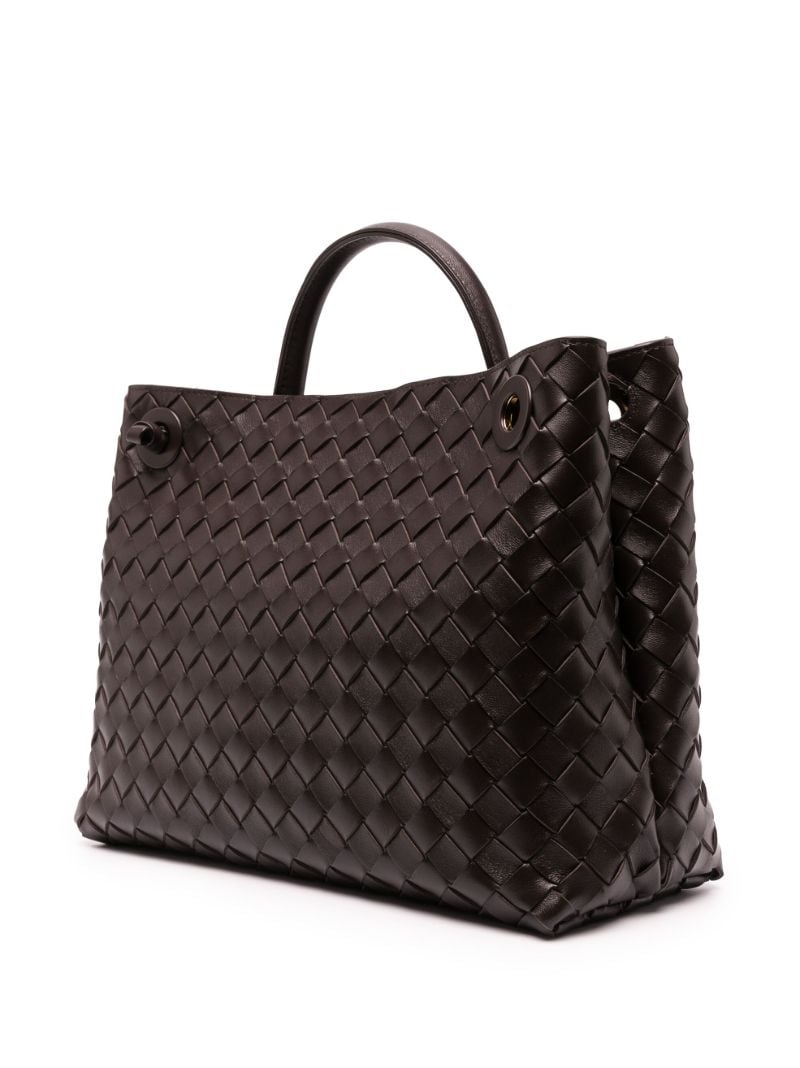 Brown Andiamo Medium Intrecciato-leather Tote Bag