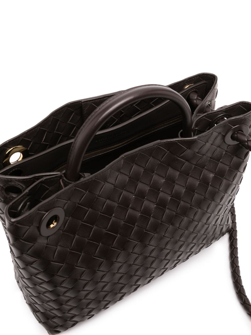 Brown Andiamo Medium Intrecciato-leather Tote Bag