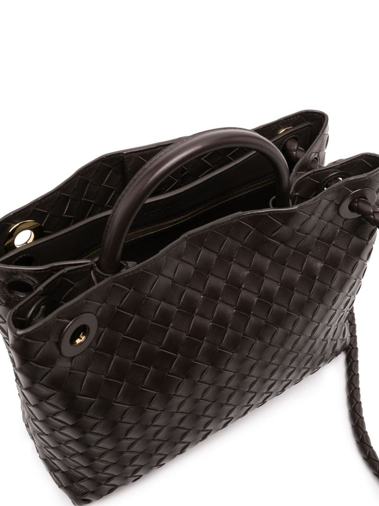 Brown Andiamo Medium Intrecciato-leather Tote Bag