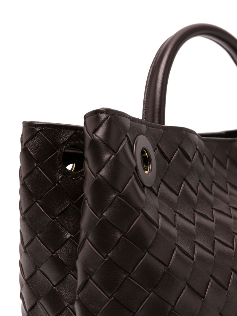Brown Andiamo Medium Intrecciato-leather Tote Bag
