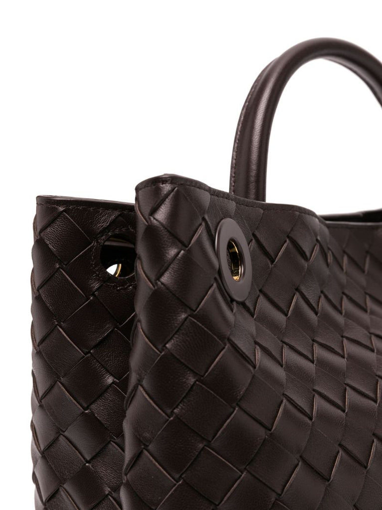 Brown Andiamo Medium Intrecciato-leather Tote Bag