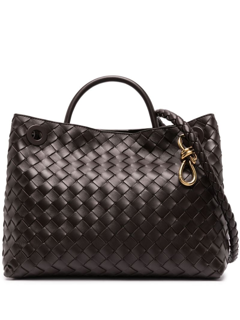 Brown Andiamo Medium Intrecciato-leather Tote Bag