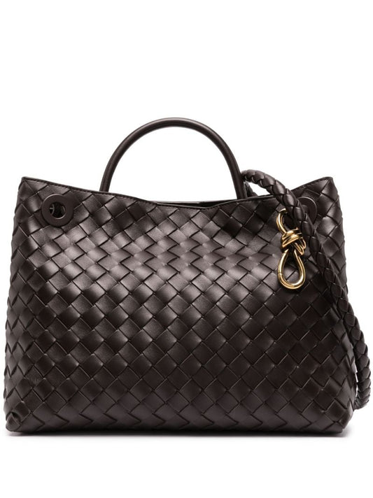 Brown Andiamo Medium Intrecciato-leather Tote Bag