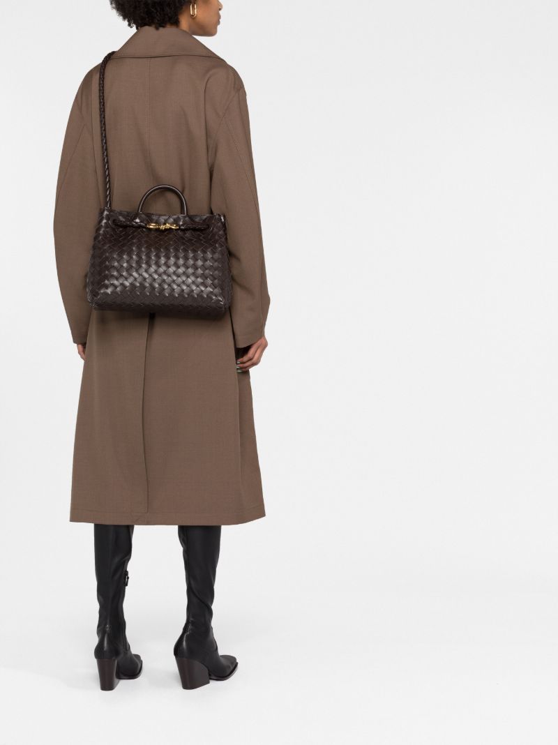 Brown Andiamo Medium Intrecciato-leather Tote Bag