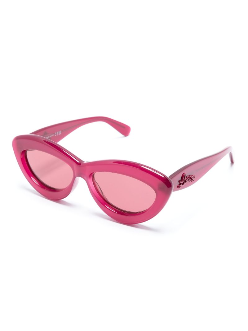 Pink Oval Frame Sunglasses
