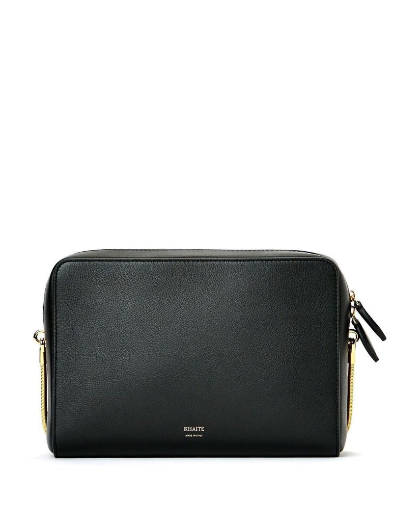 Black Anna Leather Cross Body Bag