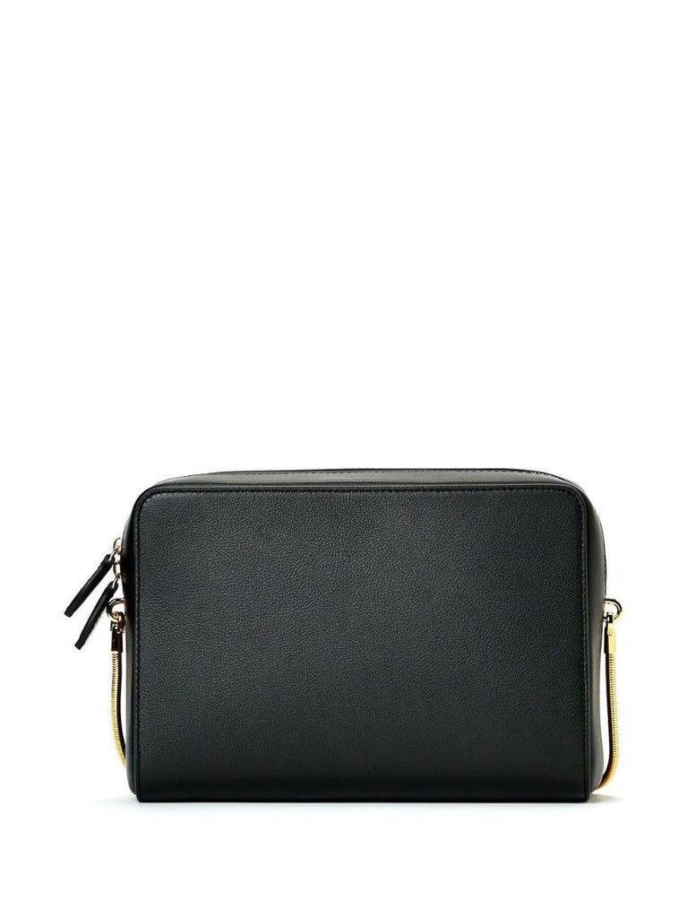 Black Anna Leather Cross Body Bag