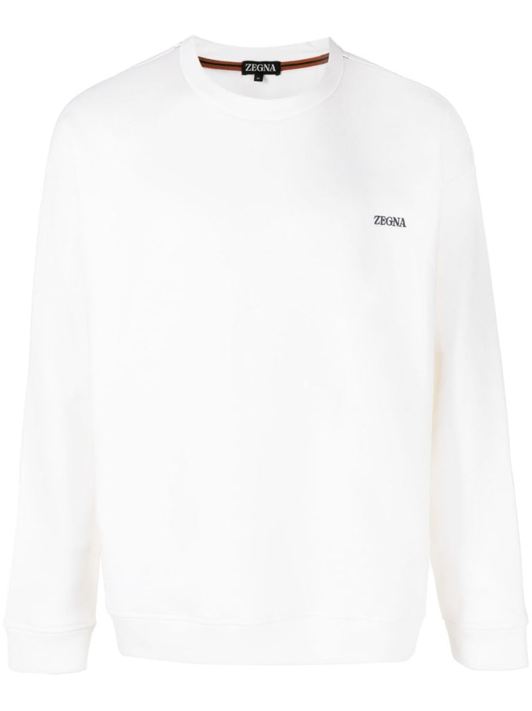 White Logo-embroidered Sweatshirt