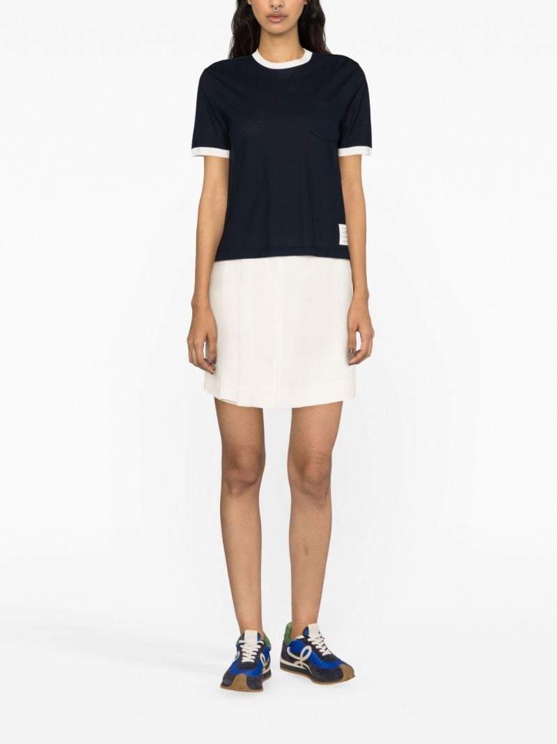 Blue Cotton Ringer T-shirt