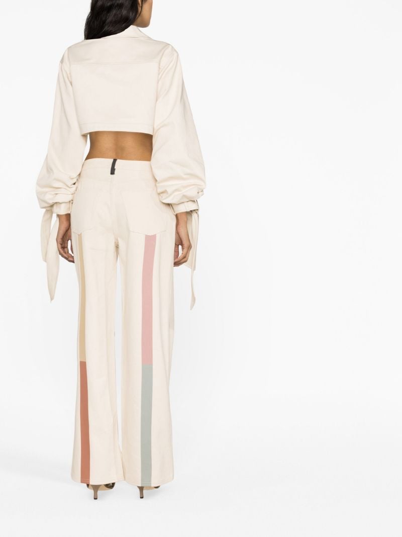 Neutral Cropped Denim Jacket