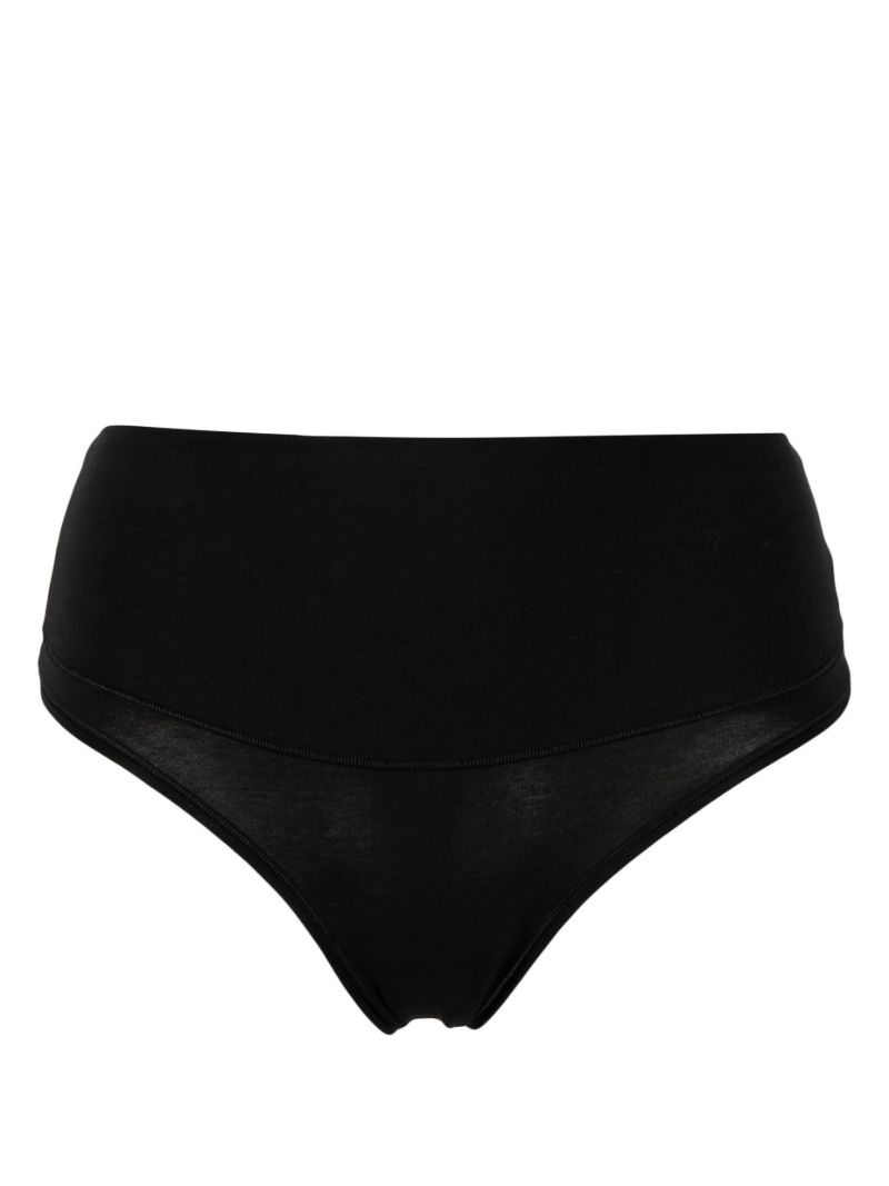 Black Control Thong Set