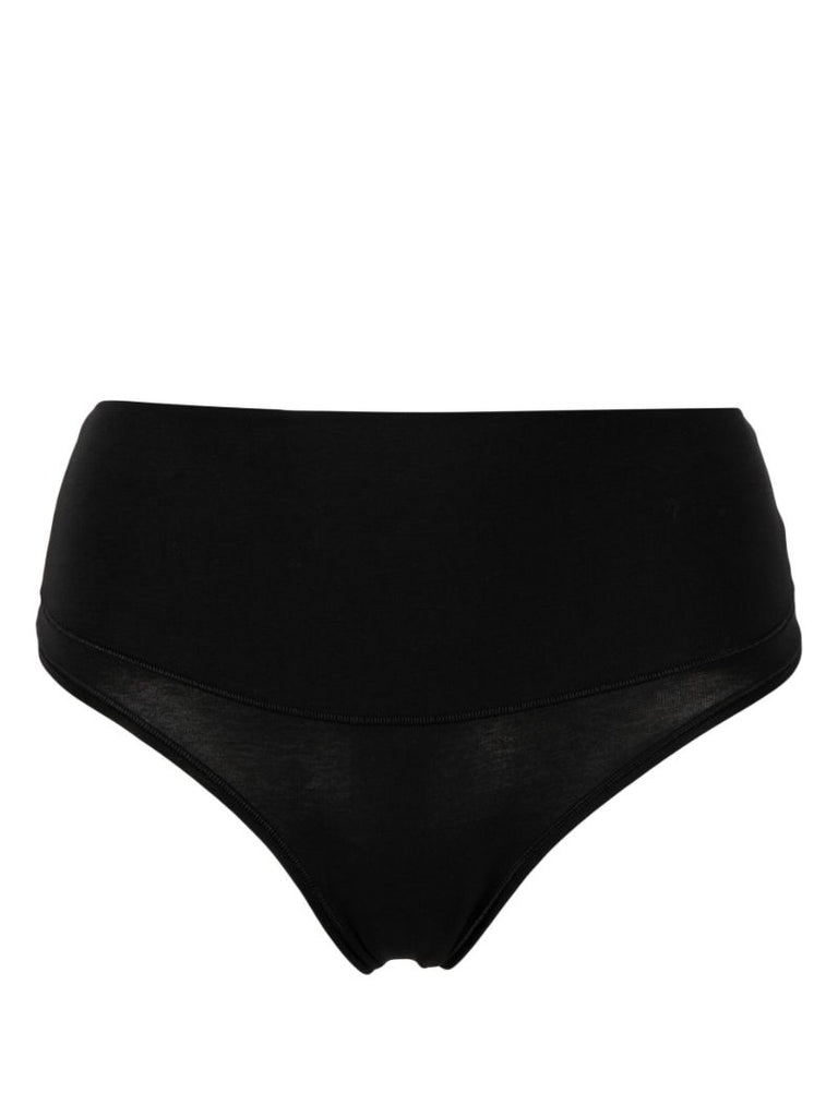 Black Control Thong Set