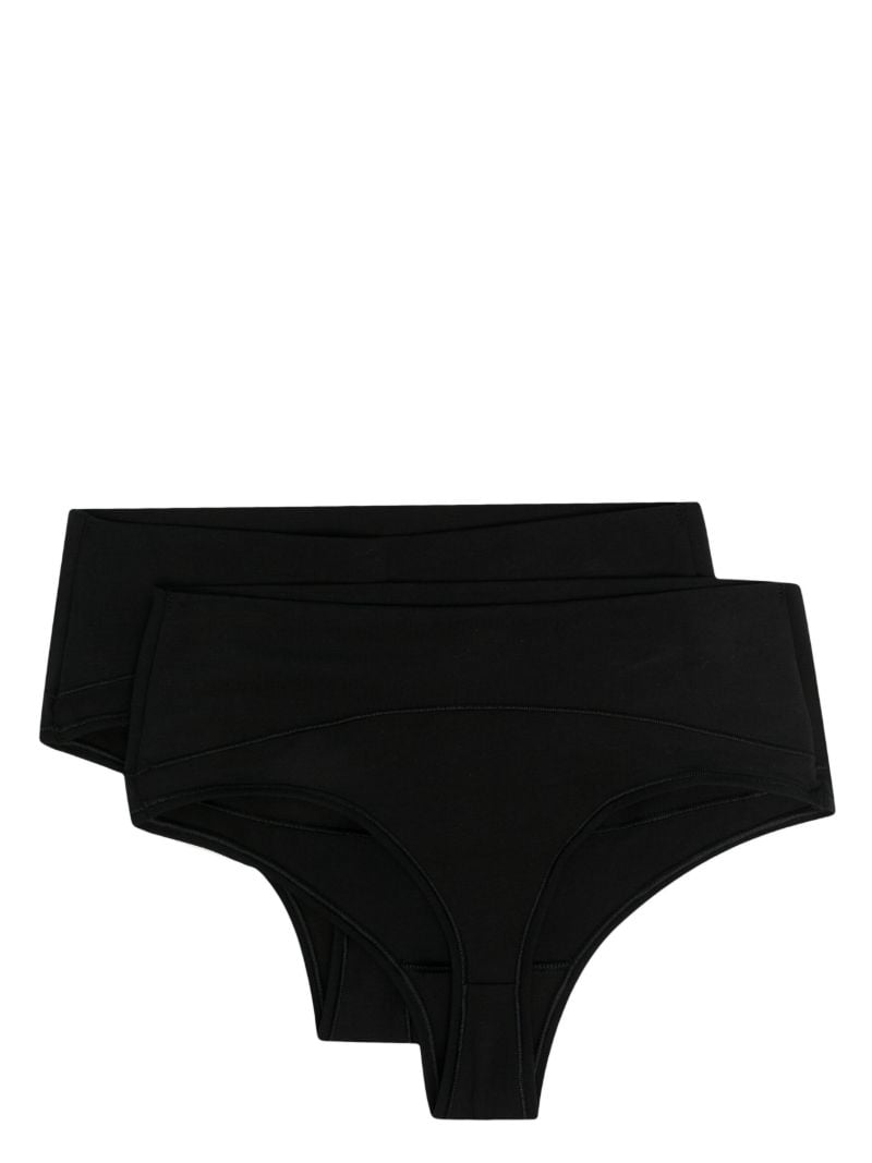 Black Control Thong Set