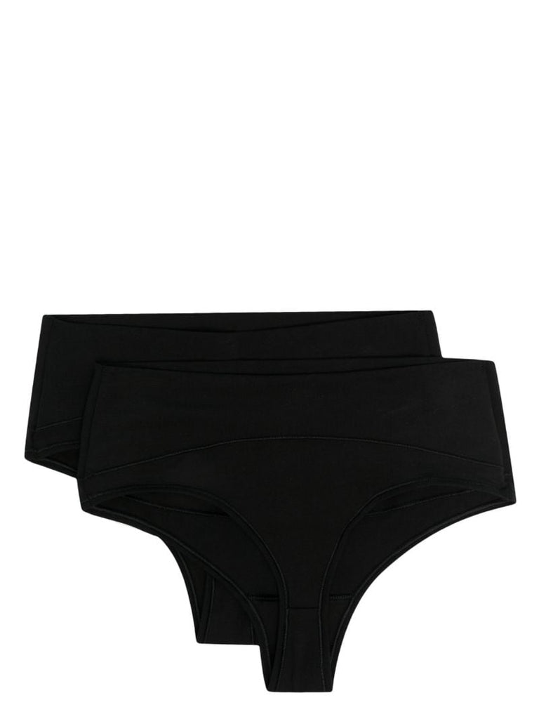 Black Control Thong Set