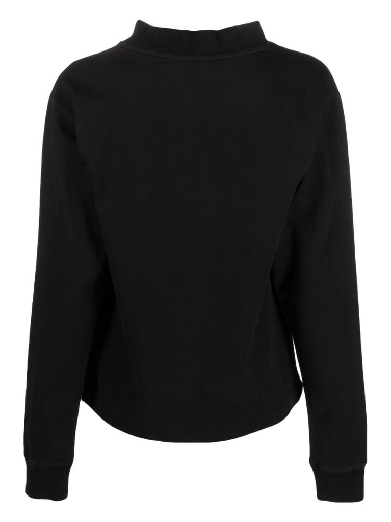 Black Monster Print Cotton Sweatshirt