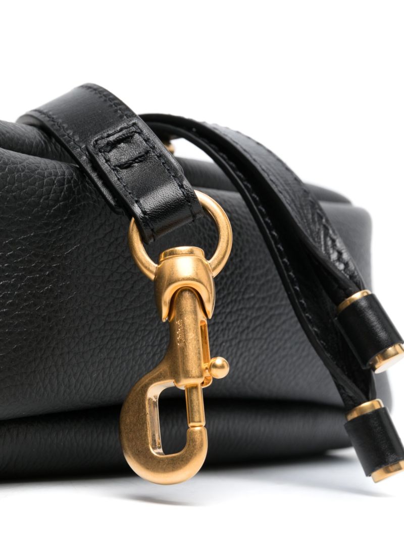 Black Marcie Leather Shoulder Bag