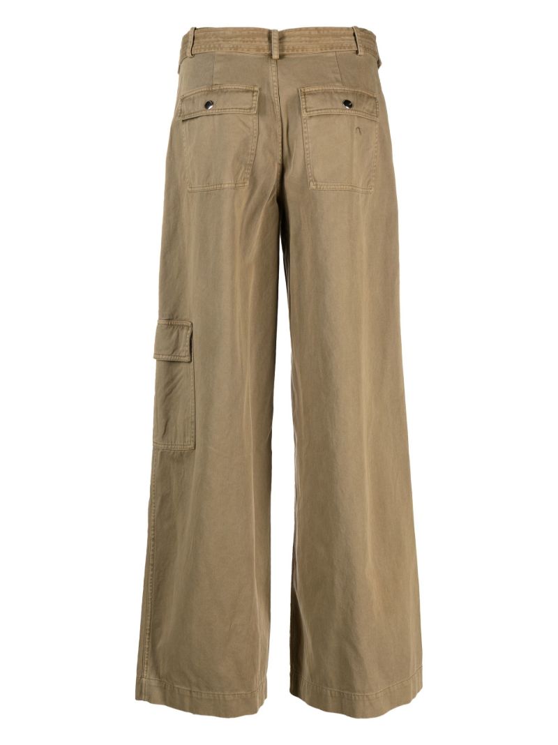 Green Brayden Wide Leg Cargo Trousers