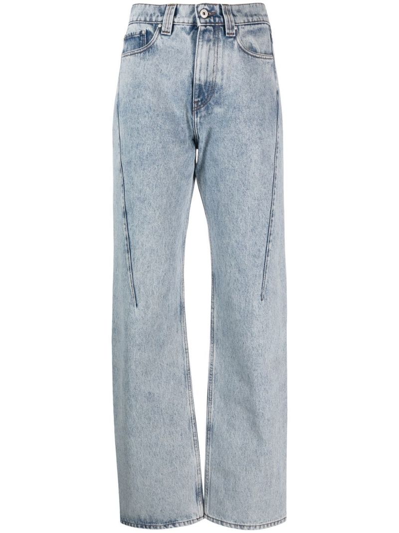 Blue Straight-leg Jeans