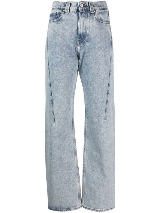 Blue Straight-leg Jeans