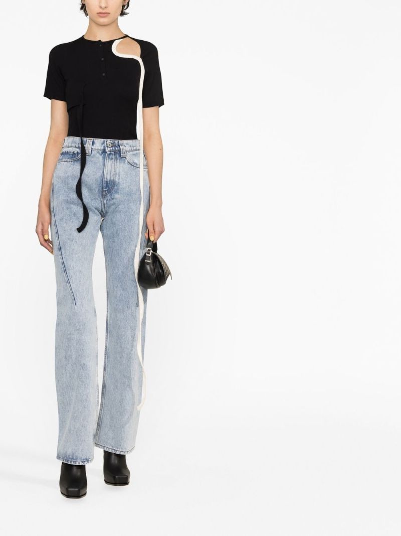 Blue Straight-leg Jeans