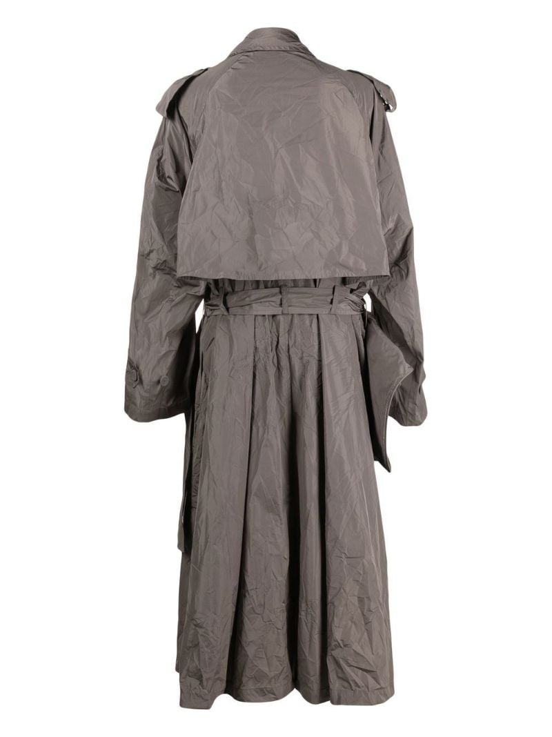Grey Double-breasted Trench Coat