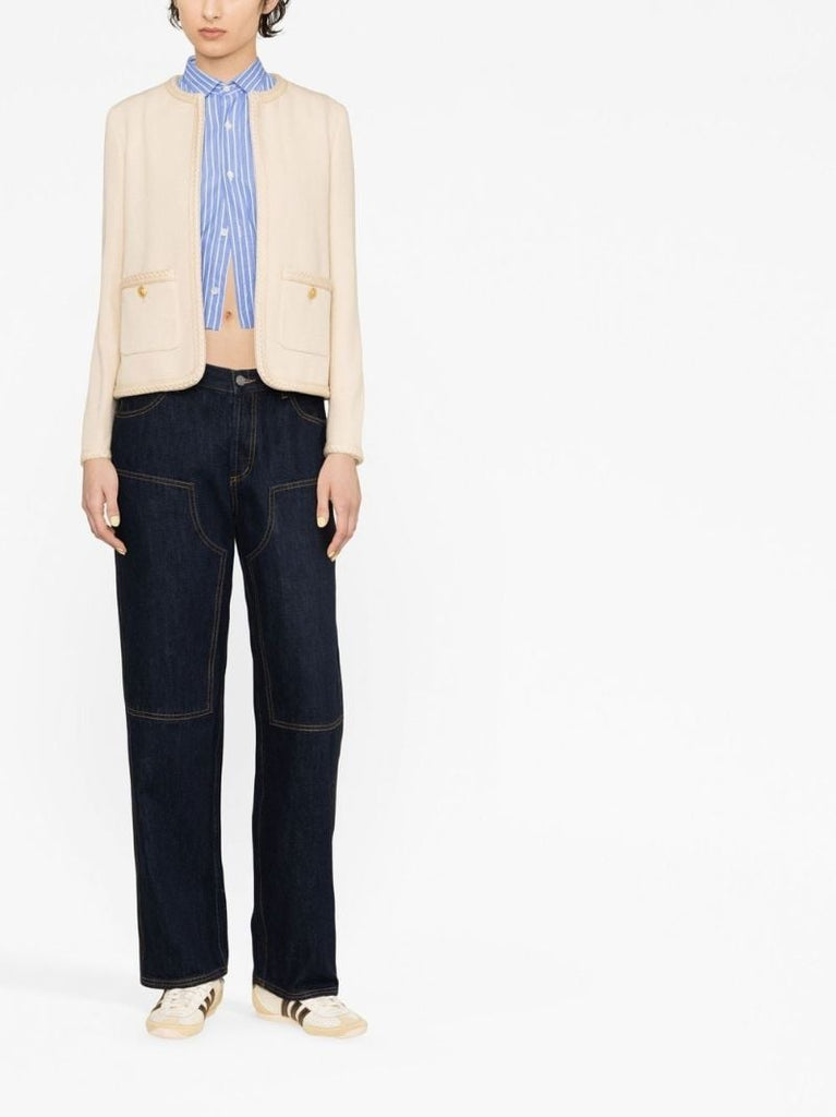 Neutral BouclÃ_x0083_Â© Silk Jacket
